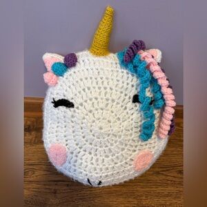 Crochet Unicorn Pillow Handmade